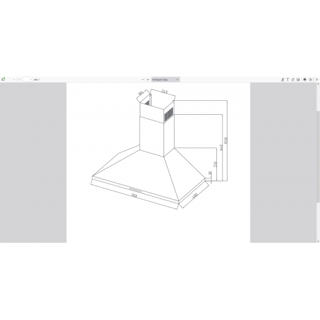 Davoline Chester Απορροφητήρας Καμινάδα 90cm Inox  